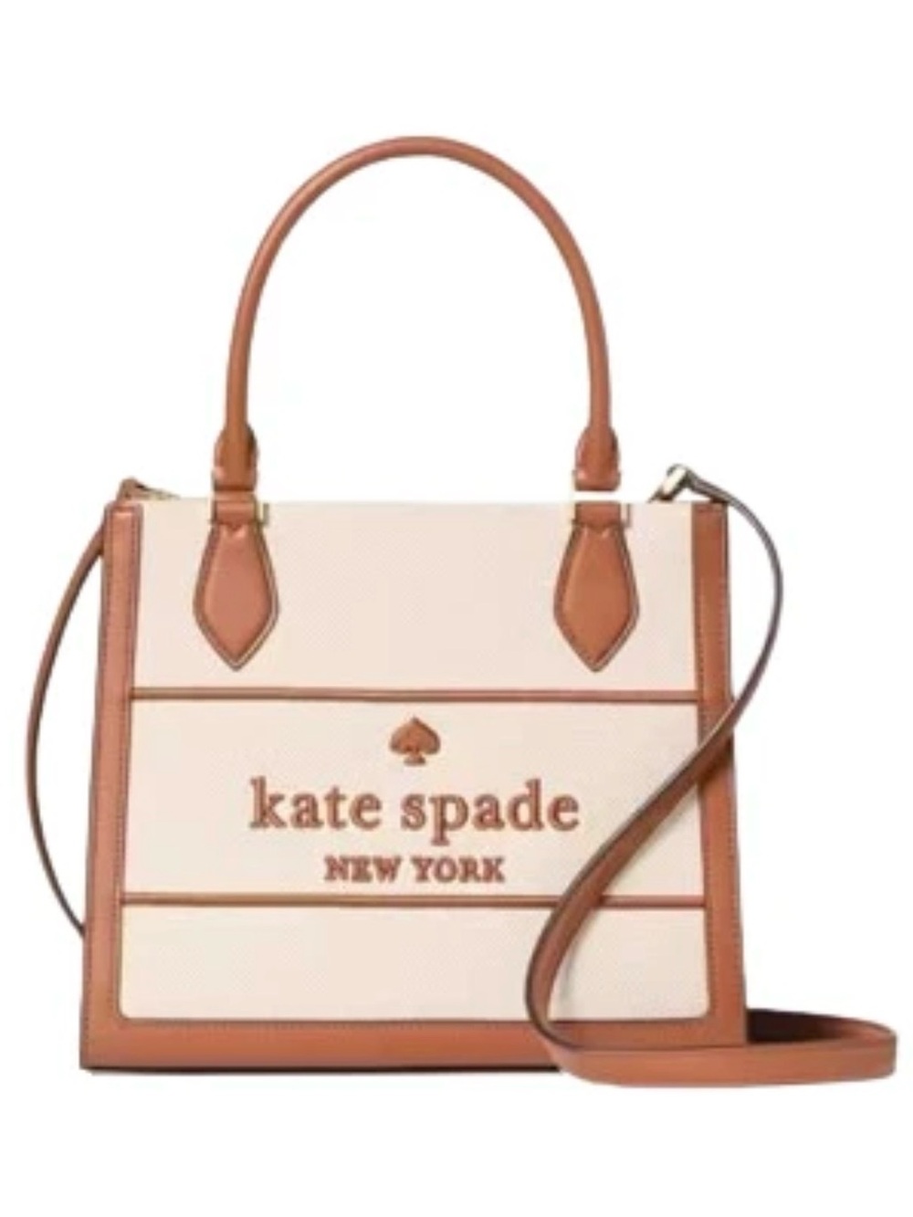 KATE SPADE ♠️ New York 🤎 Ellie 🤎 CANVAS SMALL TOTE CROSSBODY BAG 🌟NWOT🌟